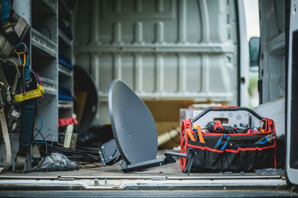 Satellite antenna and Telecommunication Accessories.